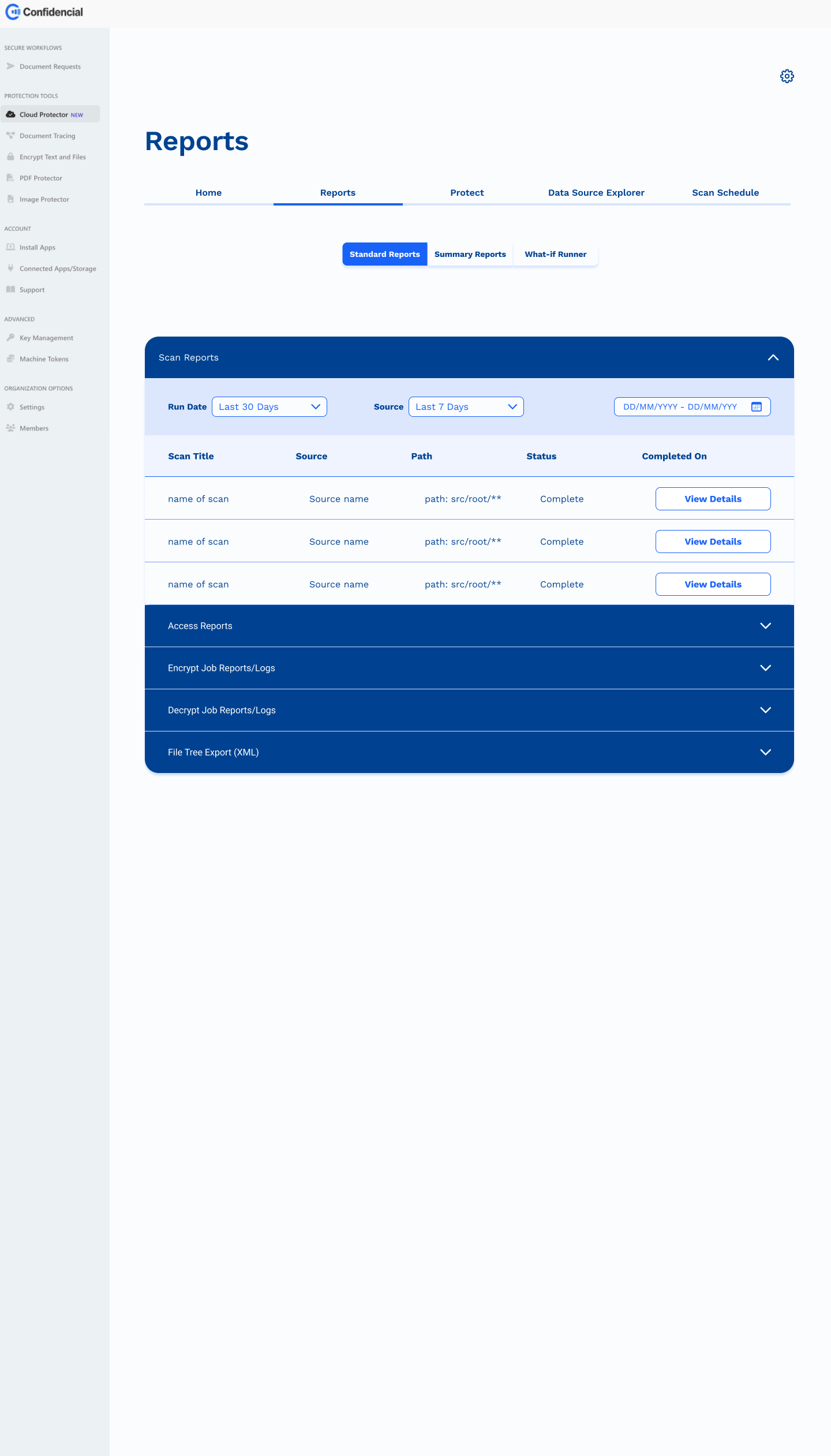 Basic Data Reports